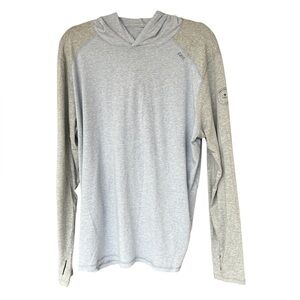 Tasc Performance XL‎ Bamboo Hoodie Gray Long Sleeve Thumbhole Athletic Shirt